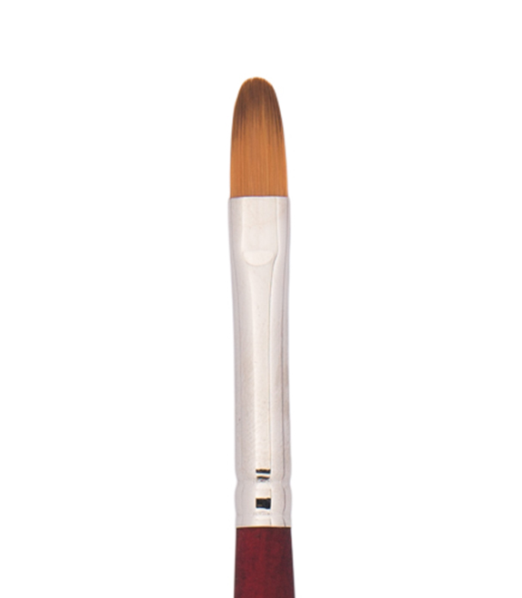 Princeton Velvetouch Angle Bright Brush, Long Handle, Size 6