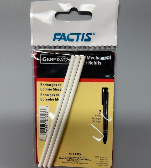 White Vinyl Eraser, Factis by General - Brushes and More